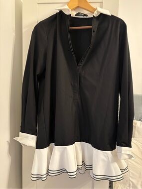 AKIRA Black dress with White Collar size S worn once